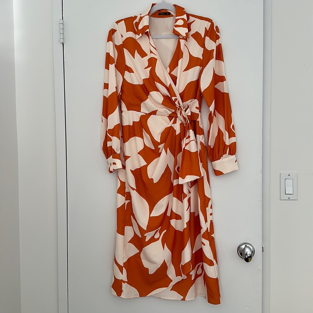 MOTF wrap dress with gold buckle